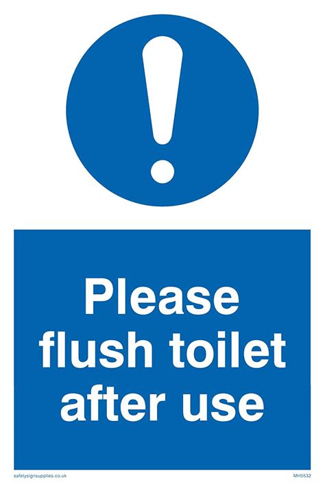 Viking Signs Mh5532 A6p 1mplease Flush Toilet After Use Sign 1 Mm