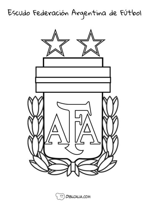 Escudo Selección Argentina de Fútbol Dibujo 2312 Dibujalia Los