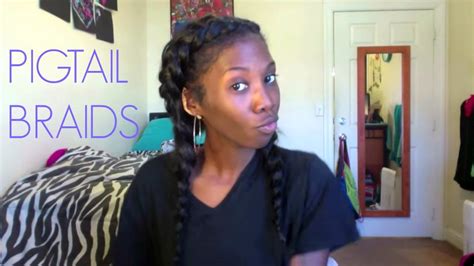 Two Double Dutch French Braid Cornrow Pigtails With Clip ...