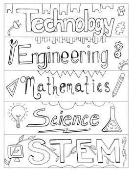 Students will enjoy coloring these fun STEM bookmarks with the
