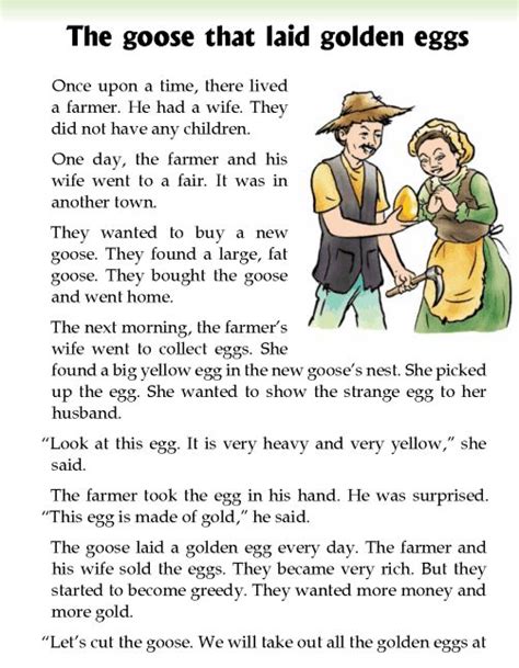 Literature Grade 2 Fables And Folktales The Goose That Laid Golden Eggs