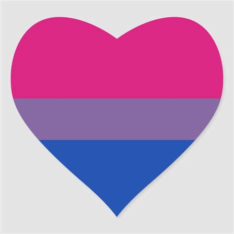 Bi Pride Flag Sticker Sheets Heart Zazzle Com Pride Stickers