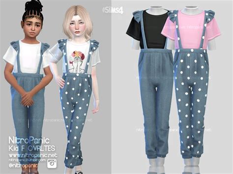 Kid F Ovrltes For The Sims 4 Sims 4 Cc Kids Clothing Sims 4 Toddler