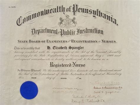 Registered Nurse Certificate From The State Board Of Exa Flickr