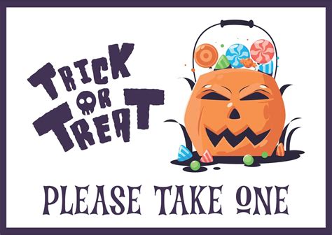 10 Best Free Printable Halloween Please Take One Sign