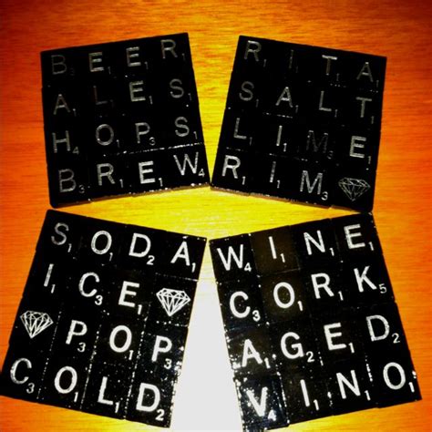 Scrabble Tile Coasters Super Glue Tiles Together Mod Podge Over Top