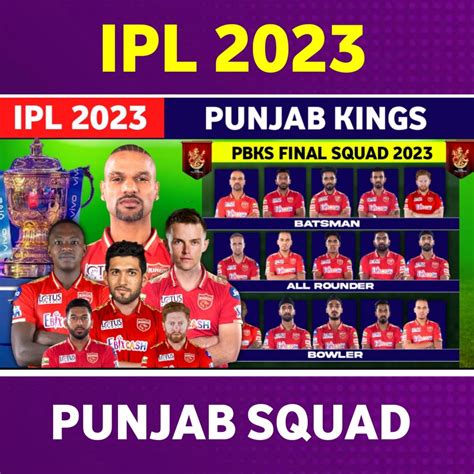 Ipl 2023 Punjab Kings Final Squad Pbks Full Squad For Ipl 2023