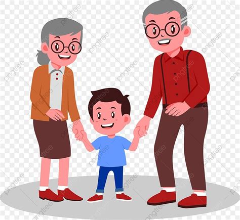 Keluarga Bahagia Kakek Nenek Dan Cucu Png Keluarga Keluarga Bahagia
