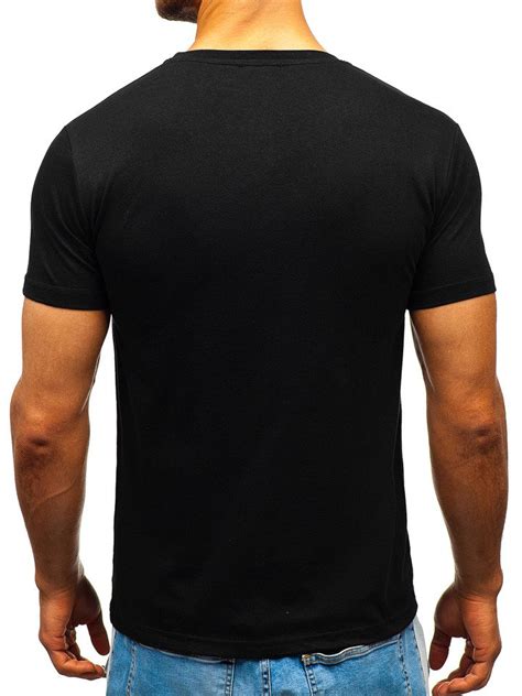 Camiseta De Manga Corta Con Estampado Para Hombre Negra Bolf 1025 Negro