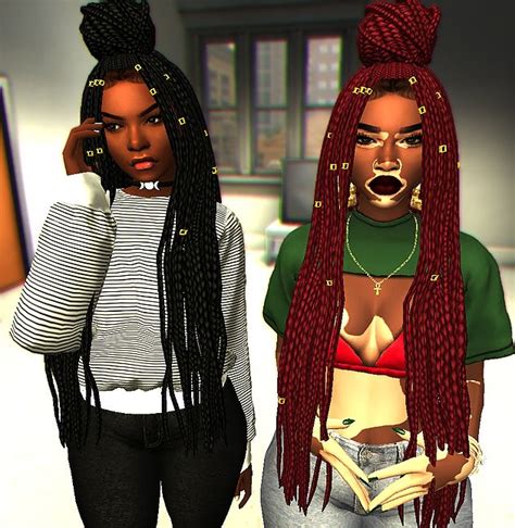 Single Post With Images Poetic Braids Sims Hair Sims