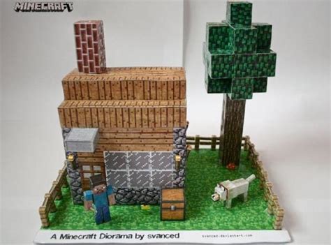 Papermau Minecraft Paper Model Diorama By Svanced