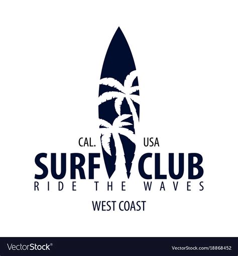 Surfing Logo And Emblems For Surf Club Or Shop Vector Image