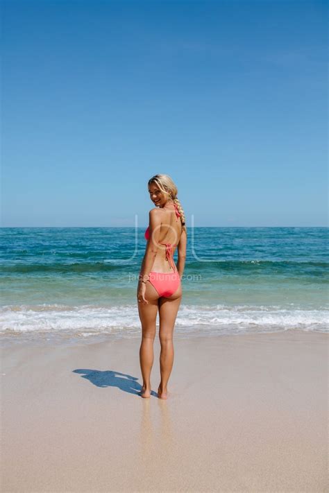 Beautiful Woman In Bikini At The Beach Ph
