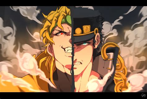 Kujo Jotaro And Dio Brando Jojo No Kimyou Na Bouken And More Drawn