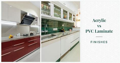 A wide variety of uv mdf acrylic lacquer kitchen cabinet options are available to you, such as style, design style, and countertop material. Acrylic or PVC Laminates: Which is Better? | Modular ...
