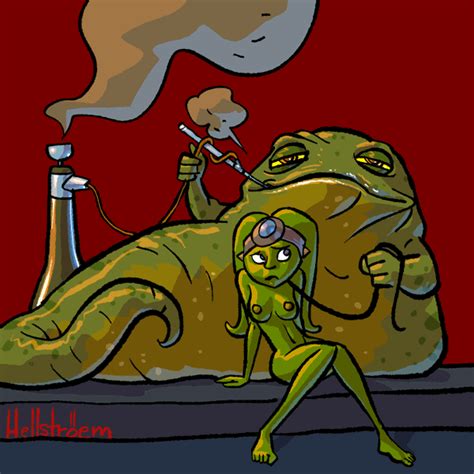 rule 34 1girls bondage breasts female green skin hellstroem hutt jabba the hutt leash legs