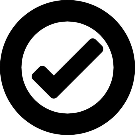 Verification Sign In A Circle Free Signs Icons