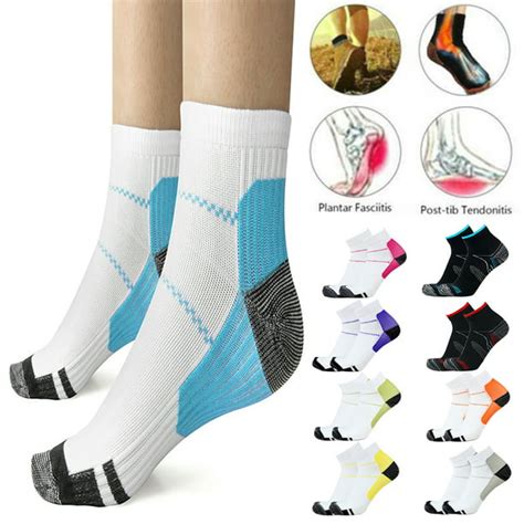 Unisex 15 20 Mmhg Compression Socks Plantar Fasciitis Foot Pain Relief