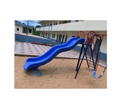 Straight Blue Frp Playground Slide Size 10x2x12 Feet Id 22894927662