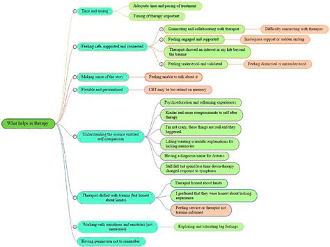 Mindmap Showing Themes And Subthemes For The Superordinate What Helps