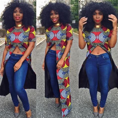 Fabulous Ways To Pair Ankara Tops With Jeans With Images African