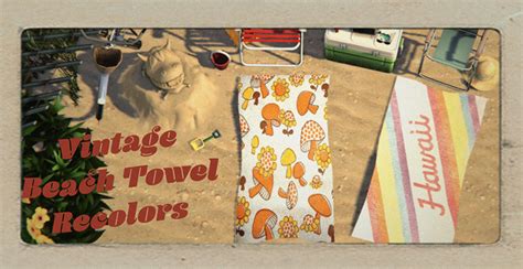Alcearosea Sims Vintage Beach Towel Recolors I — Ridgeports Cc Finds