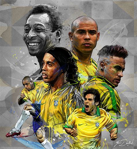 Brazil Soccer Legends On Behance