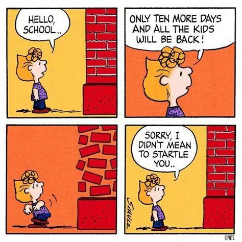 Sally Going Back To School Snoopy School Snoopy Comics Peanuts