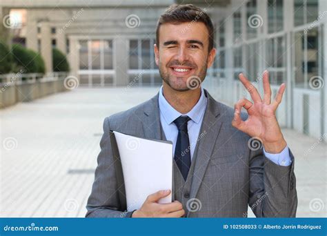 Manager Happy With Splendid Results Stock Image Image Of Manager