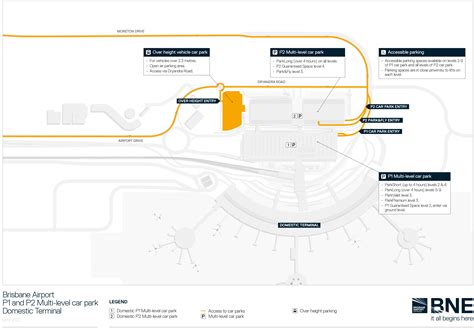 Parking Brisbane International Airport Map Bne