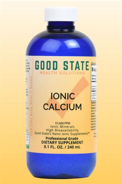 Liquid Ionic Calcium Supplement Healthy Cholesterol Levels Ionic
