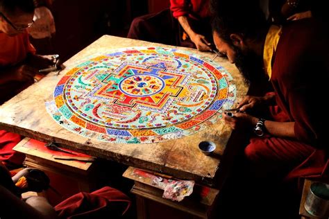 Monks At The Lamayuru Monastery Making A Mandala A Mandala Is A