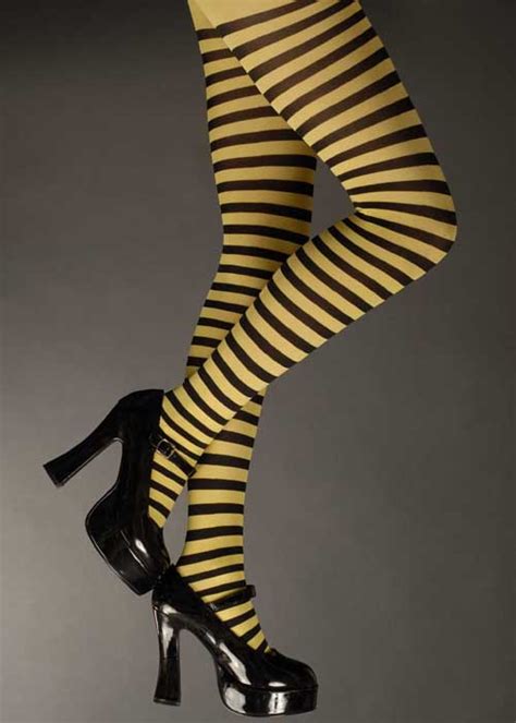 Adult Bumble Bee Yellow Striped Tights Vlrengbr