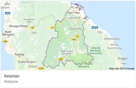 Peta Kelantan Malaysia Terbaru Gambar Hd Kelantan Maps