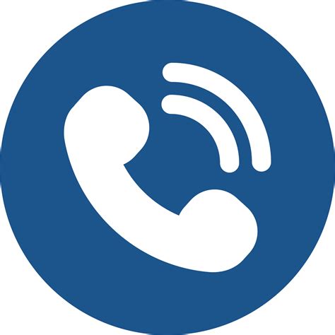 Diseño De Icono De Llamada Telefónica En Círculo Azul 14441078 Png