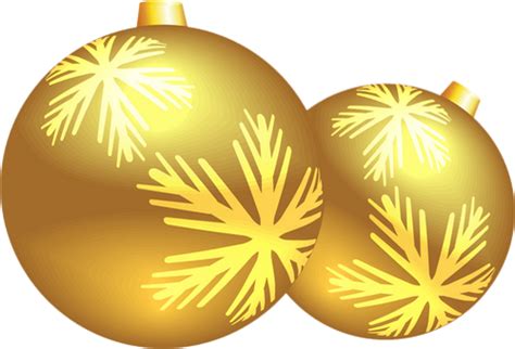 Tube Noël Boules Dorées Gold Christmas Balls Png