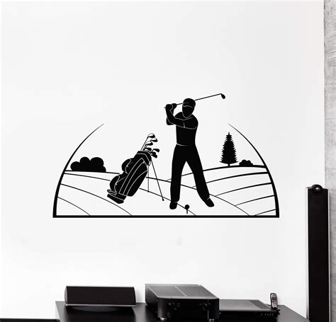 Vinyl Wall Decal Golf Resort Club Golfer Player Art Stickers Mural