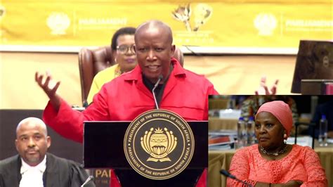 Julius Malema Debate Removal Of Parliament Of Speaker Youtube