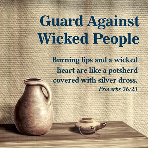Bible Verse Guard Against Wicked People