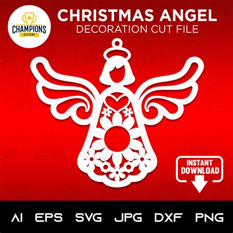 Christmas Angel Svg Angel Svg Files For Cricutchristmas Etsy