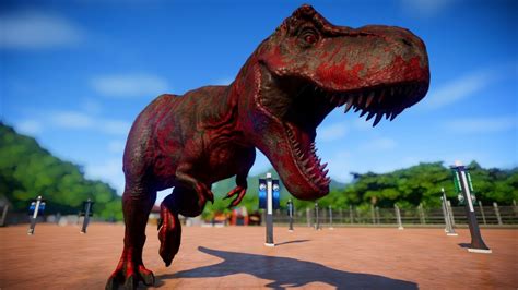 T Rex Vs Indoraptor Indominus Rex Breakout And Fight Jurassic World Evolution Dinosaurs