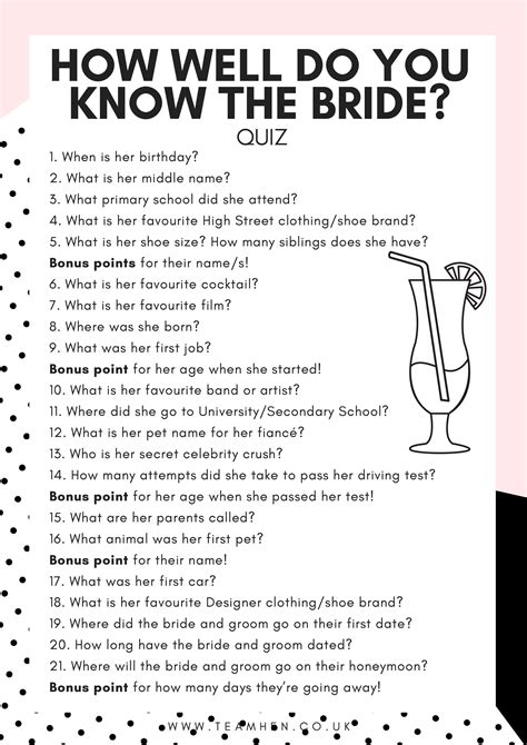 How Well Do You Know The Bride And Groom Game Bridal Shower Game How Well Does The Groom Know