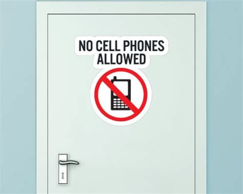 No Cell Phone Sign No Phone Sign Sticker Genius