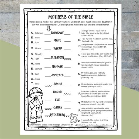 Fill in all the details about your mom, color a cute picture to give to her, write her a letter all kids network is dedicated to providing fun and educational activities for parents and teachers to do with their kids. Printable Mothers of the Bible Worksheet - Path Through ...