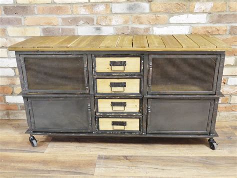 Plank Top Industrial Sideboard - Cambrewood