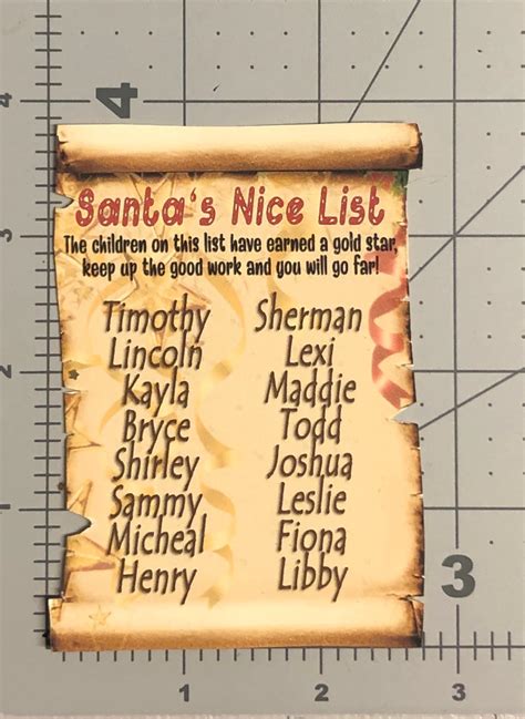 Small Santa S Nice List Scroll Personalized Small Santa Etsy UK