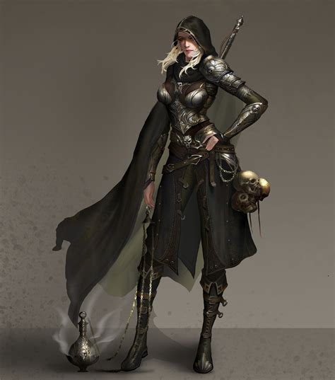 Artstation Demon Hunter Liu Pengcheng Fantasy Female Warrior