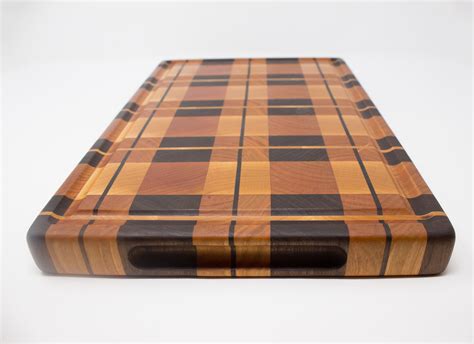 Wood Cutting Board Walnut Cherry And Maple Custom Cutting Board