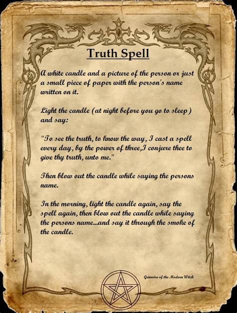 Pin By Shalea Amara On My Style 2 Truth Spell Spells Witchcraft