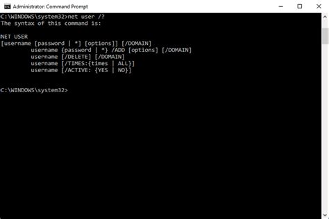 Net User Command Examples Options Switches And More